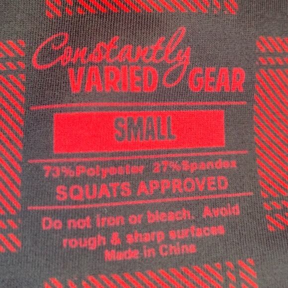 Constantly Varied Gear CVG Red & Black Plaid Pockets 26" Cropped Leggings Small - Picture 9 of 10